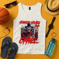 Freddy Horror Movies And Chill Scary Halloween Tank Top