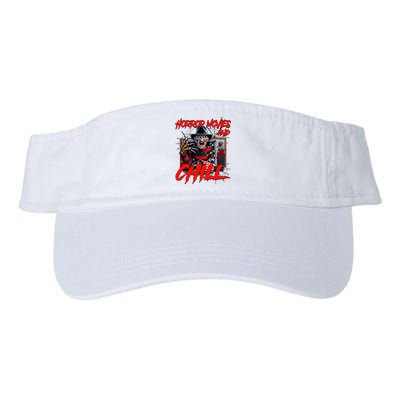 Freddy Horror Movies And Chill Scary Halloween Valucap Bio-Washed Visor