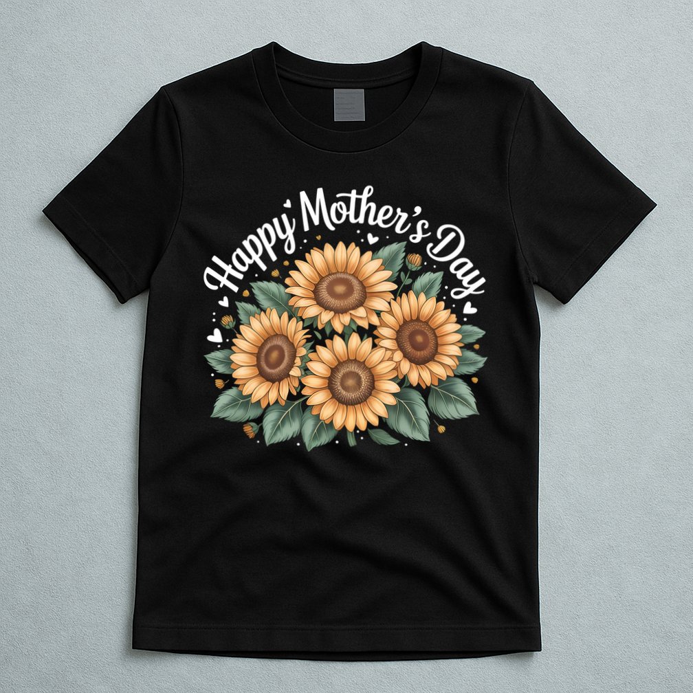 Funny Happy Mothers Day Cute Floral For Women Mom Grandma T-Shirt