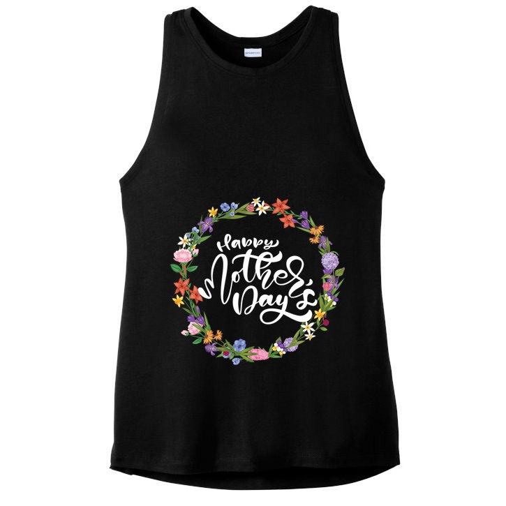 Funny Happy MotherS Day Gift For Lovers Ladies PosiCharge Tri-Blend Wicking Tank