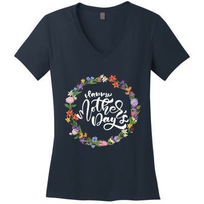 Funny Happy MotherS Day Gift For Lovers Women's V-Neck T-Shirt