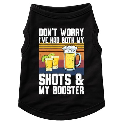 Funny Had My 2 Shots Don't Worry Had Both My Shots Tequila Doggie Tank