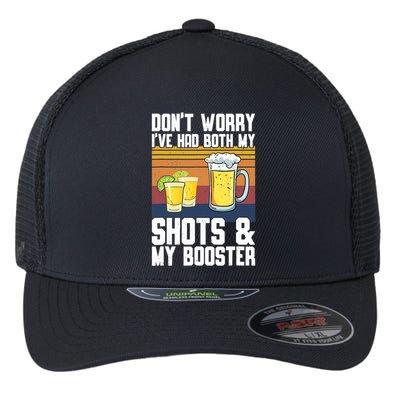 Funny Had My 2 Shots Don't Worry Had Both My Shots Tequila Flexfit Unipanel Trucker Cap