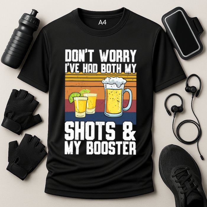 Funny Had My 2 Shots Don't Worry Had Both My Shots Tequila Performance Shirt