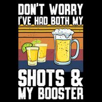 Funny Had My 2 Shots Don't Worry Had Both My Shots Tequila T-Shirt