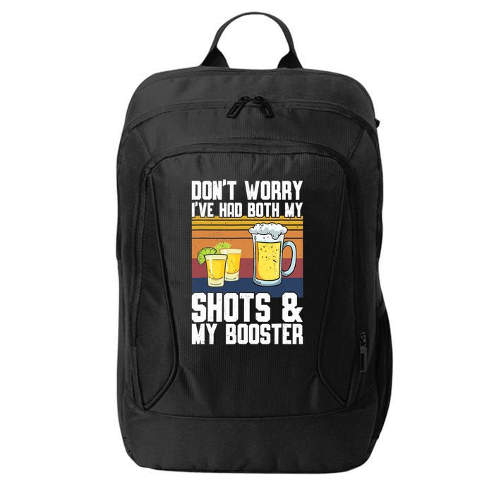 Funny Had My 2 Shots Don't Worry Had Both My Shots Tequila City Backpack