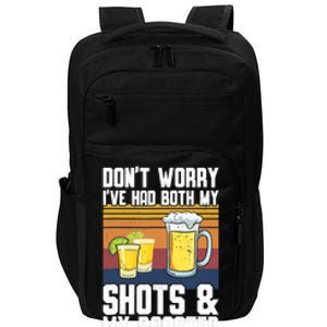 Funny Had My 2 Shots Don't Worry Had Both My Shots Tequila Impact Tech Backpack