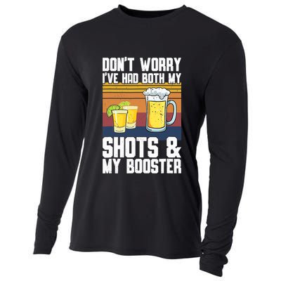 Funny Had My 2 Shots Don't Worry Had Both My Shots Tequila Cooling Performance Long Sleeve Crew