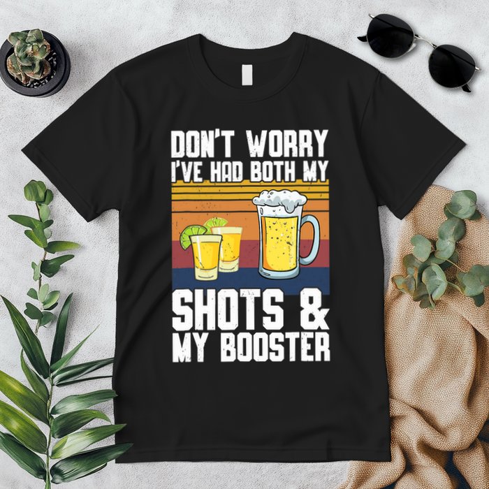 Funny Had My 2 Shots Don't Worry Had Both My Shots Tequila Premium T-Shirt