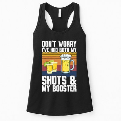 Funny Had My 2 Shots Don't Worry Had Both My Shots Tequila Womens Tank Top