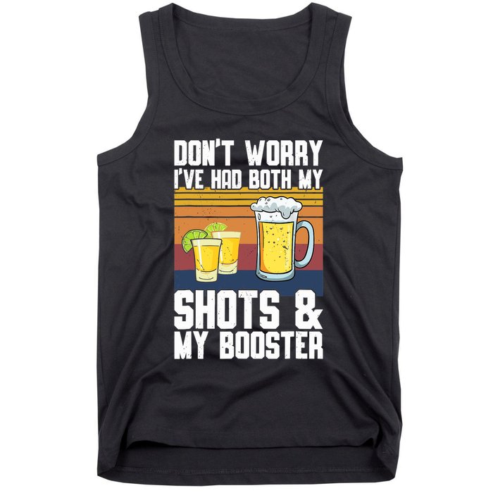 Funny Had My 2 Shots Don't Worry Had Both My Shots Tequila Tank Top