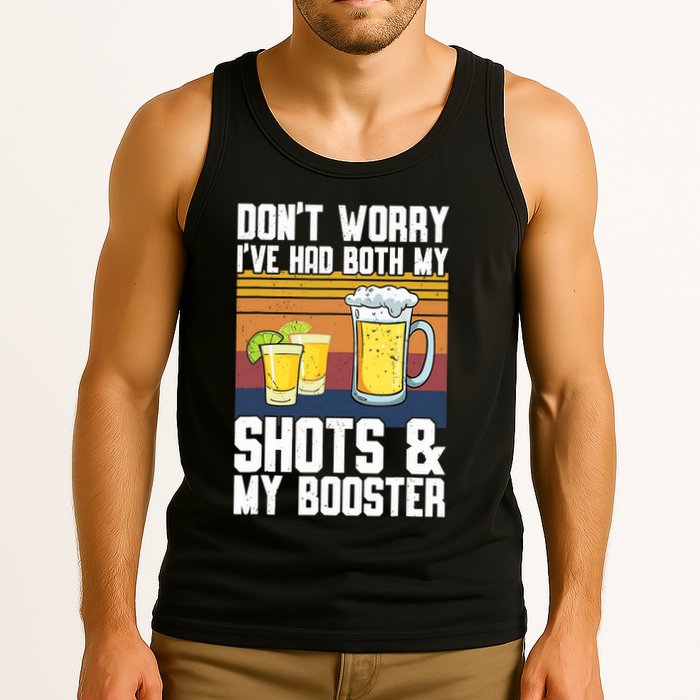 Funny Had My 2 Shots Don't Worry Had Both My Shots Tequila Tank Top