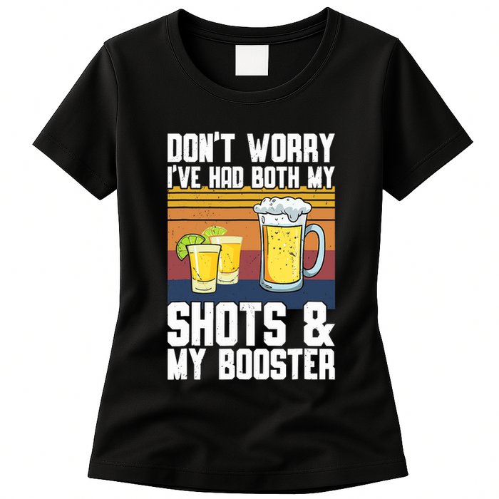 Funny Had My 2 Shots Don't Worry Had Both My Shots Tequila Womens T-Shirt