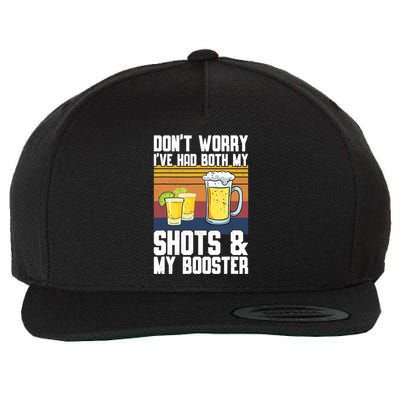 Funny Had My 2 Shots Don't Worry Had Both My Shots Tequila Wool Snapback Cap