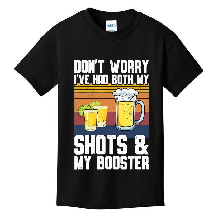 Funny Had My 2 Shots Don't Worry Had Both My Shots Tequila Kids T-Shirt