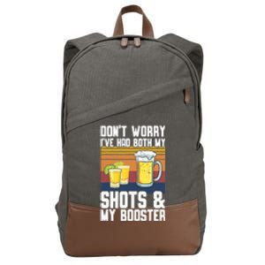 Funny Had My 2 Shots Don't Worry Had Both My Shots Tequila Cotton Canvas Backpack