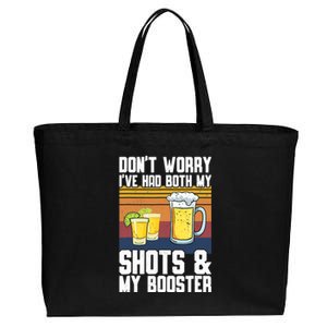 Funny Had My 2 Shots Don't Worry Had Both My Shots Tequila Cotton Canvas Jumbo Tote