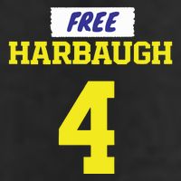 Free Harbaugh Michigan Football Jj Mccarthy 7 Panel Mesh Trucker Snapback Hat