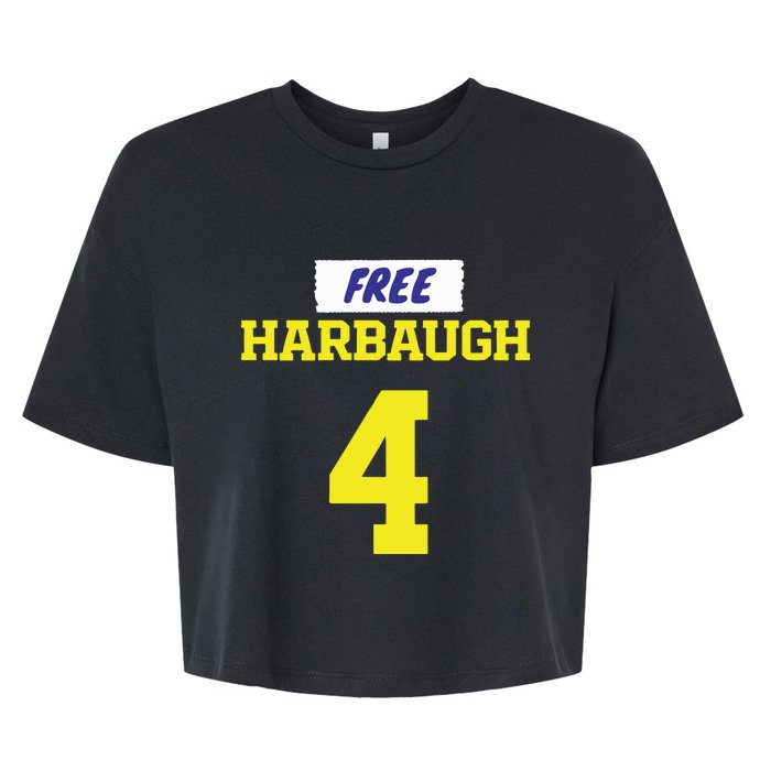 Free Harbaugh Michigan Football Jj Mccarthy Bella+Canvas Jersey Crop Tee