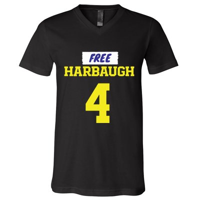 Free Harbaugh Michigan Football Jj Mccarthy V-Neck T-Shirt