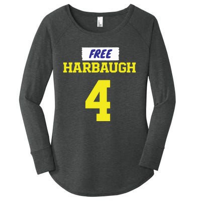 Free Harbaugh Michigan Football Jj Mccarthy Women's Perfect Tri Tunic Long Sleeve Shirt