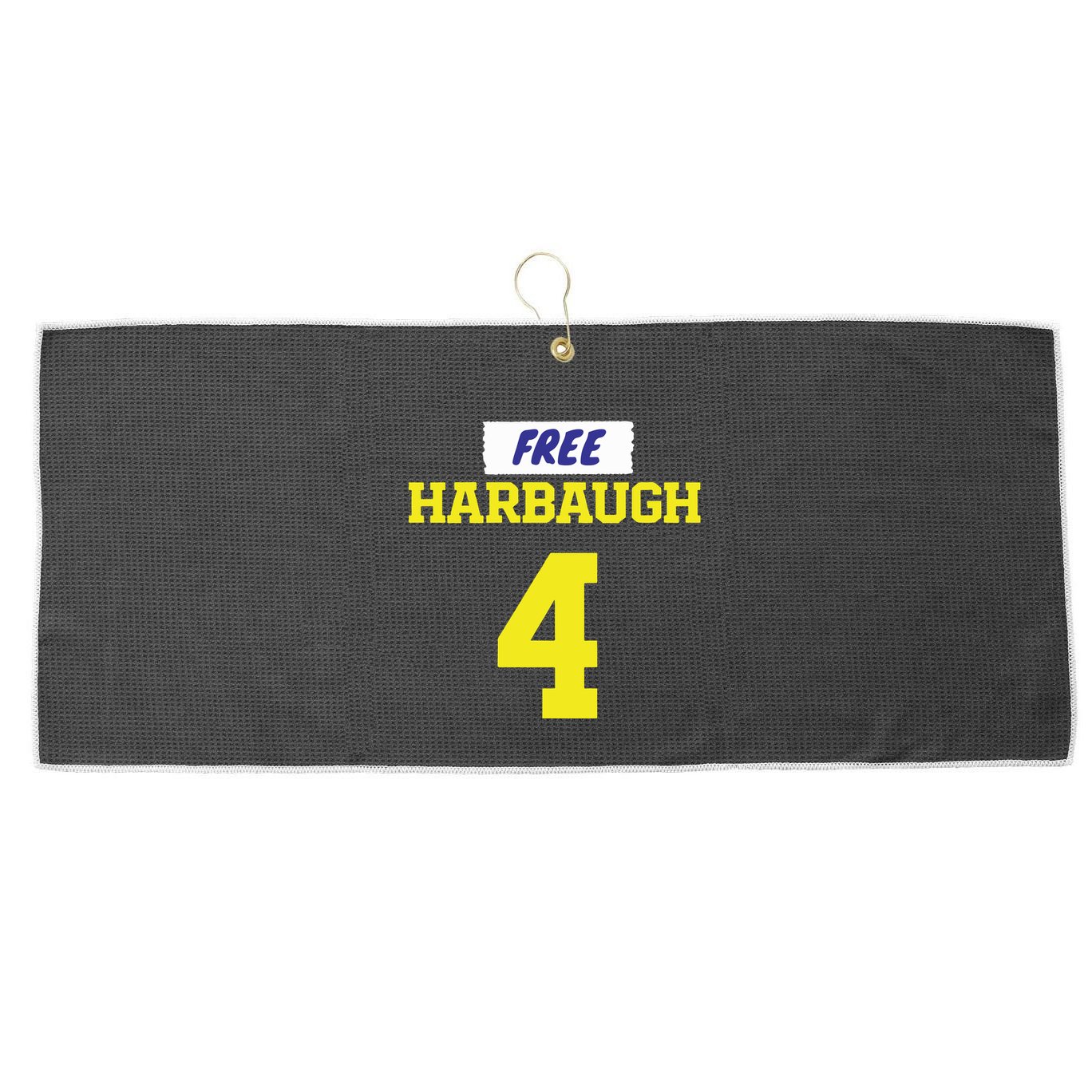 Free Harbaugh Michigan Football Jj Mccarthy Large Microfiber Waffle Golf Towel