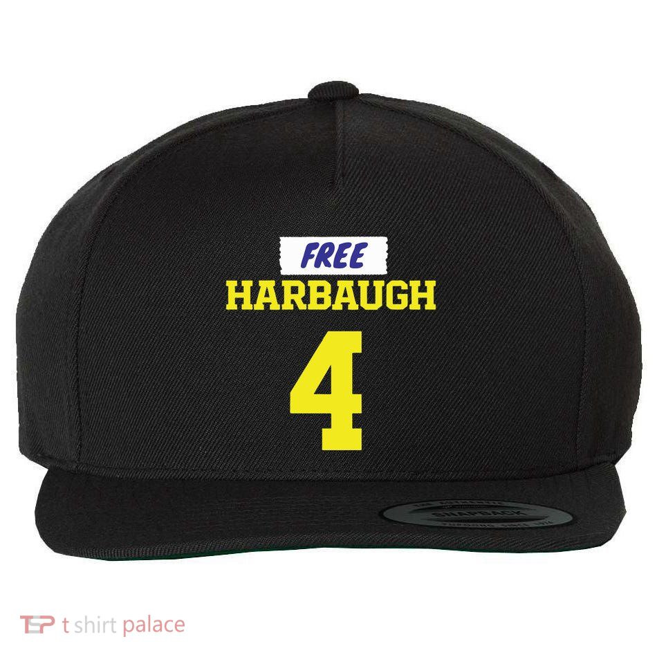 Free Harbaugh Michigan Football Jj Mccarthy Wool Snapback Cap