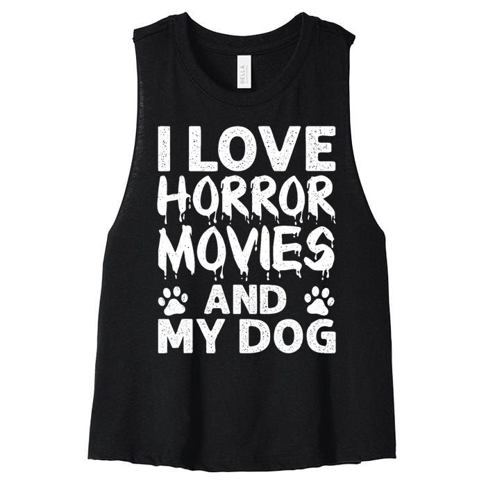 Funny Horror Movie Art For Film Horror Movie Lover Women's Racerback Cropped Tank