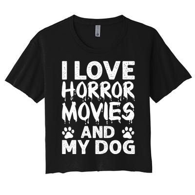 Funny Horror Movie Art For Film Horror Movie Lover Women's Crop Top Tee