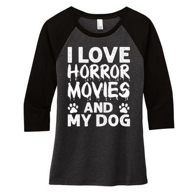 Funny Horror Movie Art For Film Horror Movie Lover Women's Tri-Blend 3/4-Sleeve Raglan Shirt