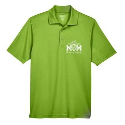 Family Heart Mom Love Men's Origin Performance Pique Polo