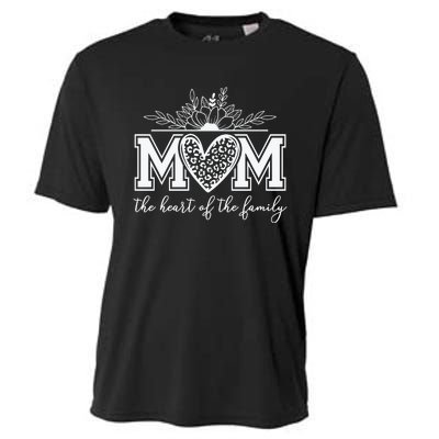 Family Heart Mom Love Cooling Performance Crew T-Shirt