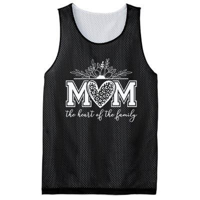 Family Heart Mom Love Mesh Reversible Basketball Jersey Tank