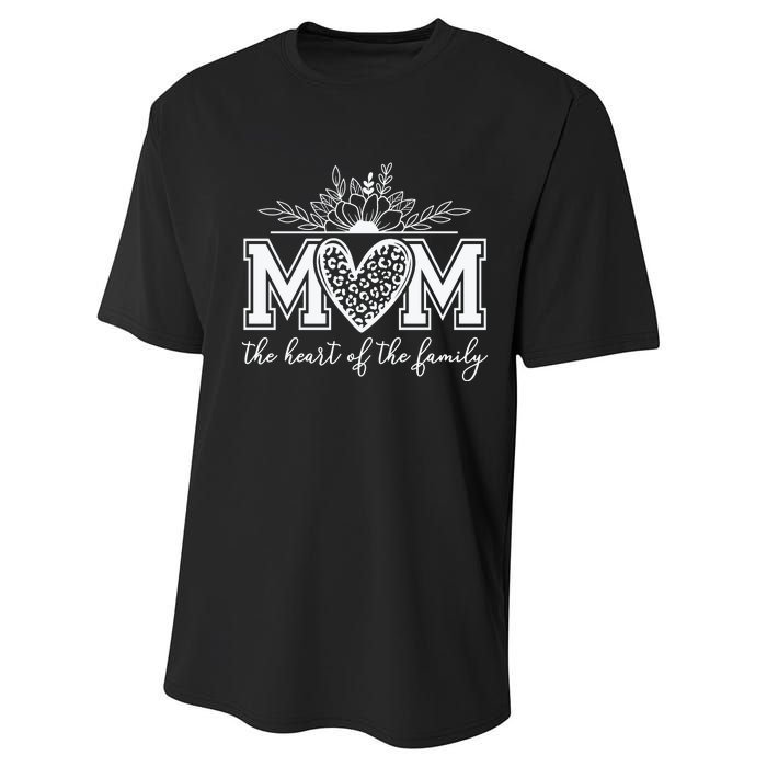 Family Heart Mom Love Performance Sprint T-Shirt