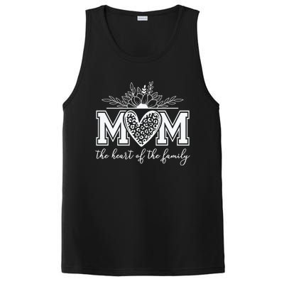 Family Heart Mom Love PosiCharge Competitor Tank