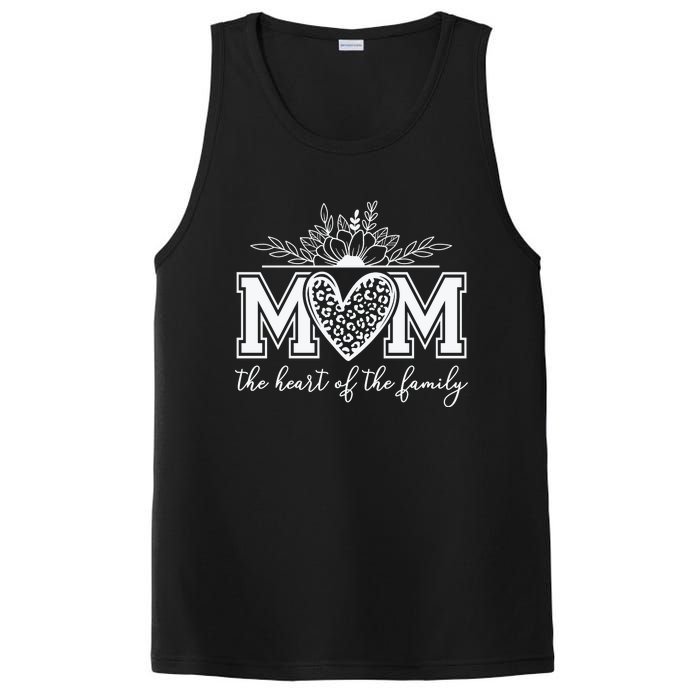 Family Heart Mom Love PosiCharge Competitor Tank