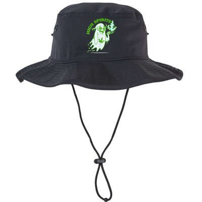 Funny Halloween Marijuana Cannabis Ghost Design Weed Smokers Legacy Cool Fit Booney Bucket Hat