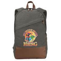 Funny Halloween My Broom Broke So Now I Go Hiking Cotton Canvas Backpack