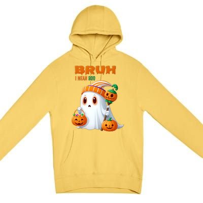 Funny Halloween Meme Bruh I Mean Boo Premium Pullover Hoodie