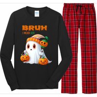 Funny Halloween Meme Bruh I Mean Boo Long Sleeve Pajama Set