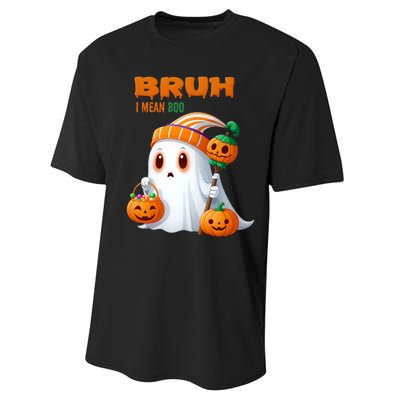 Funny Halloween Meme Bruh I Mean Boo Performance Sprint T-Shirt