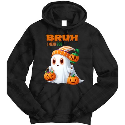 Funny Halloween Meme Bruh I Mean Boo Tie Dye Hoodie