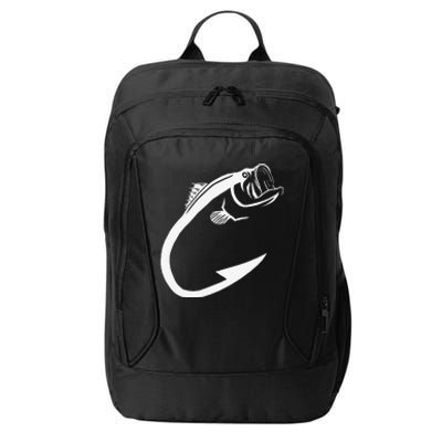 Fish Hook Minimal Art Cool Fishing Lover Art Lover Gift City Backpack