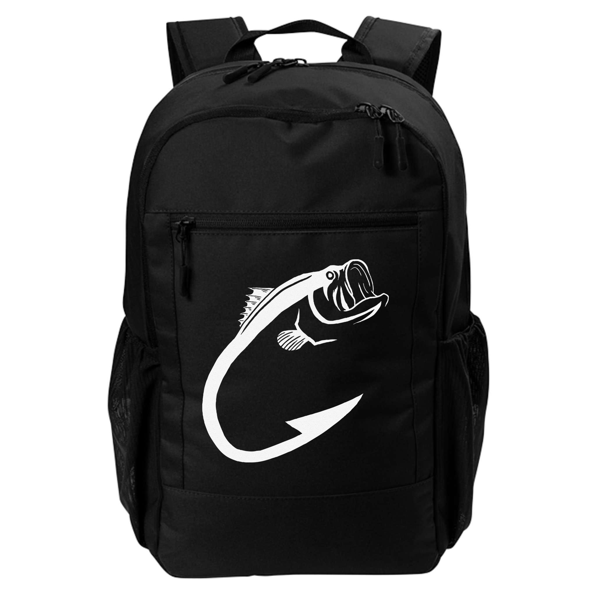 Fish Hook Minimal Art Cool Fishing Lover Art Lover Gift Backpack