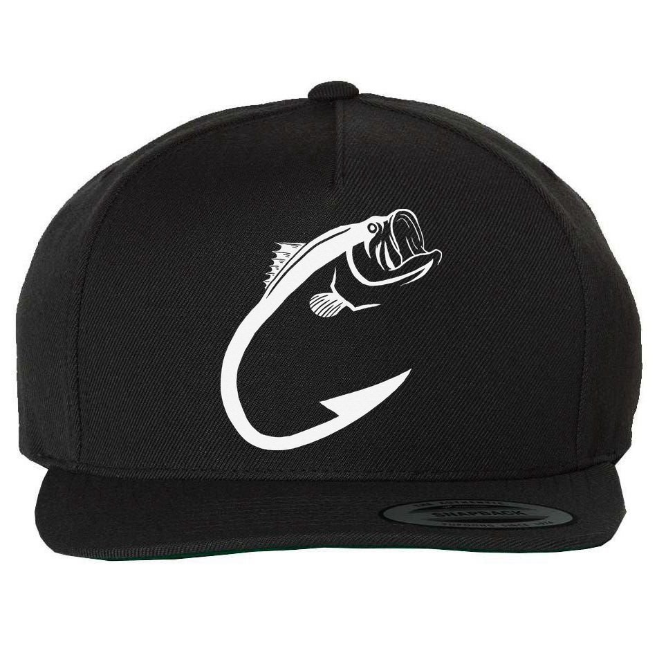 Fish Hook Minimal Art Cool Fishing Lover Art Lover Gift Wool Snapback Cap