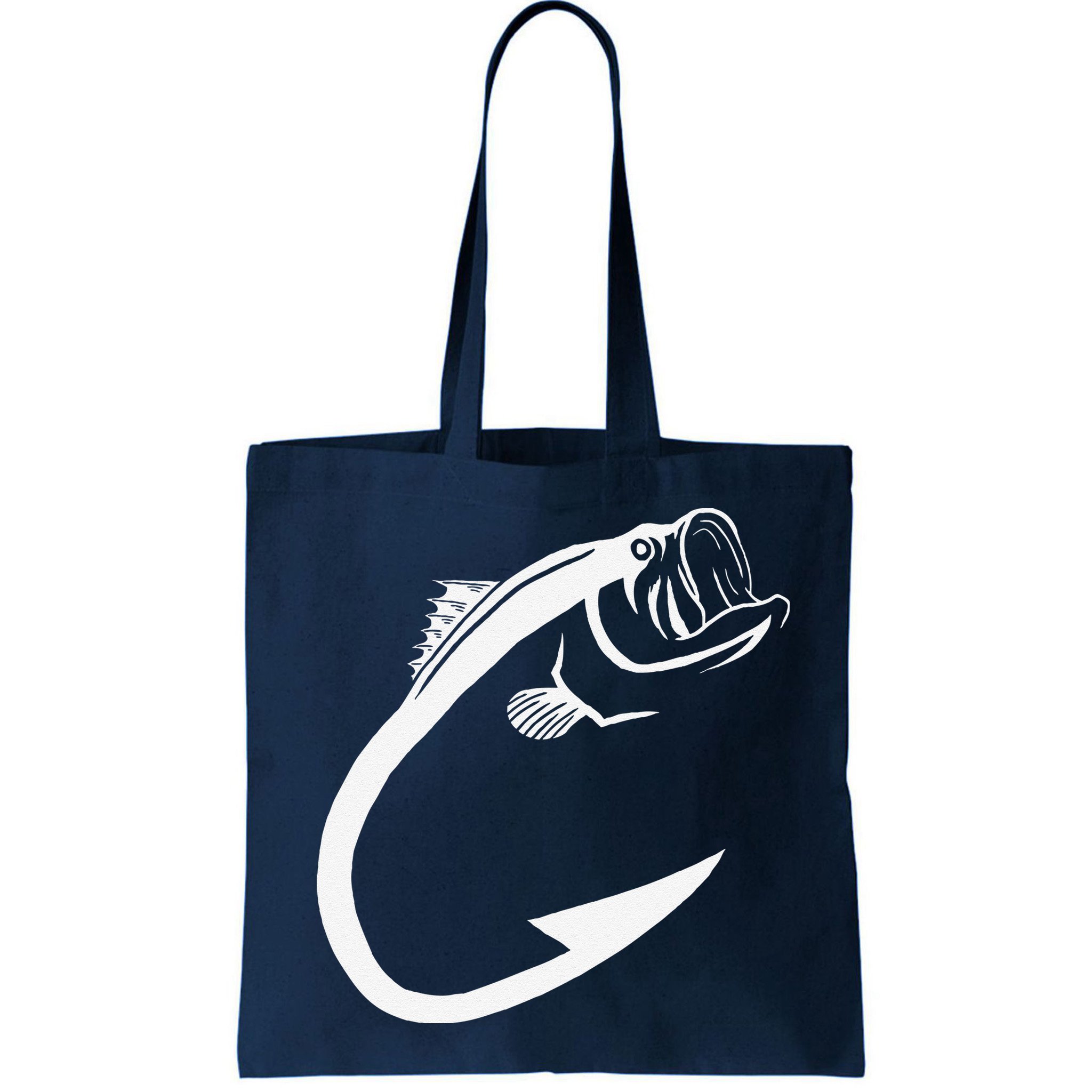 Fish Hook Minimal Art Cool Fishing Lover Art Lover Gift Bag