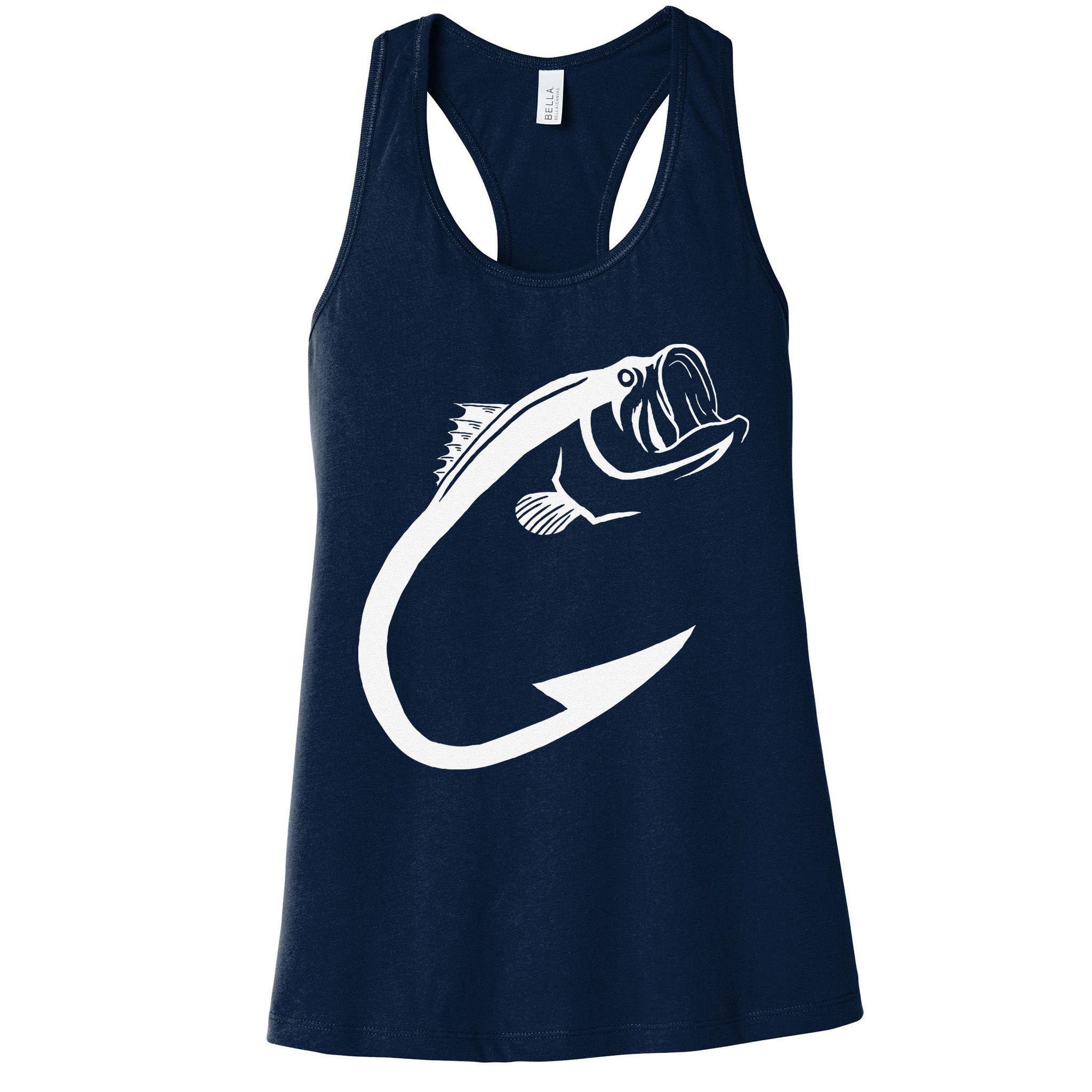 Fish Hook Minimal Art Cool Fishing Lover Art Lover Gift Womens Tank Top