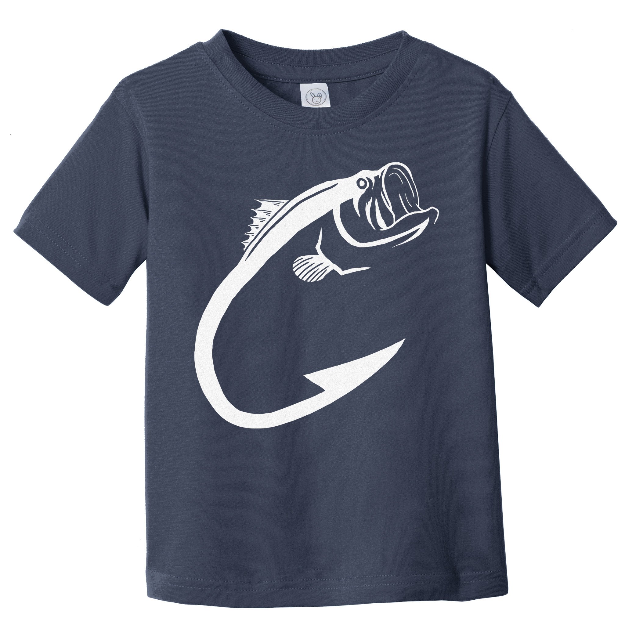 Fish Hook Minimal Art Cool Fishing Lover Art Lover Gift Toddler T-Shirt