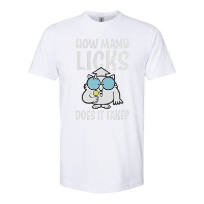 Funny How Many Licks Does It Take? Funny Owl Softstyle CVC T-Shirt