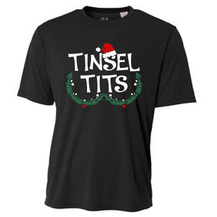 Festive Holiday Matching Couples Sweaters Jingle Balls & Tinsel Cooling Performance Crew T-Shirt